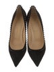 Christian Louboutin Spike Accents Suede Pumps