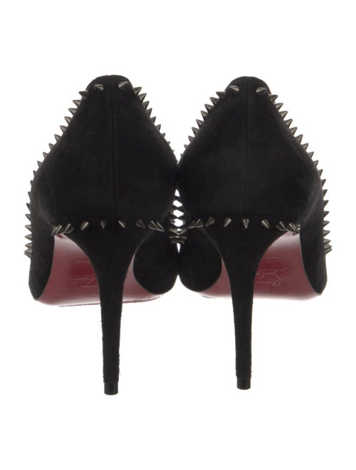 Christian Louboutin Spike Accents Suede Pumps