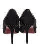 Christian Louboutin Spike Accents Suede Pumps