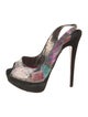 Christian Louboutin PVC Printed Slingback Pumps