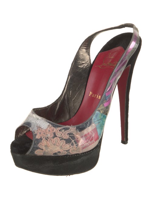 Christian Louboutin PVC Printed Slingback Pumps