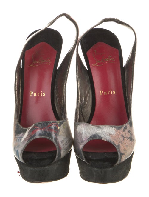 Christian Louboutin PVC Printed Slingback Pumps