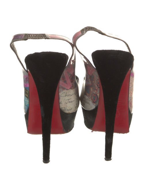 Christian Louboutin PVC Printed Slingback Pumps