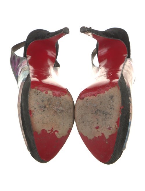 Christian Louboutin PVC Printed Slingback Pumps
