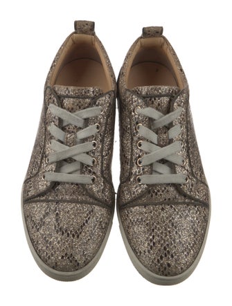 Christian Louboutin Glitter Animal Print Sneakers