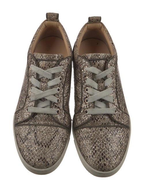Christian Louboutin Glitter Animal Print Sneakers