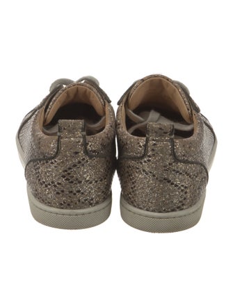 Christian Louboutin Glitter Animal Print Sneakers