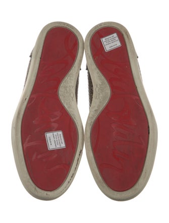 Christian Louboutin Glitter Animal Print Sneakers