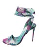 Christian Louboutin Satin Tie-Dye Print Sandals