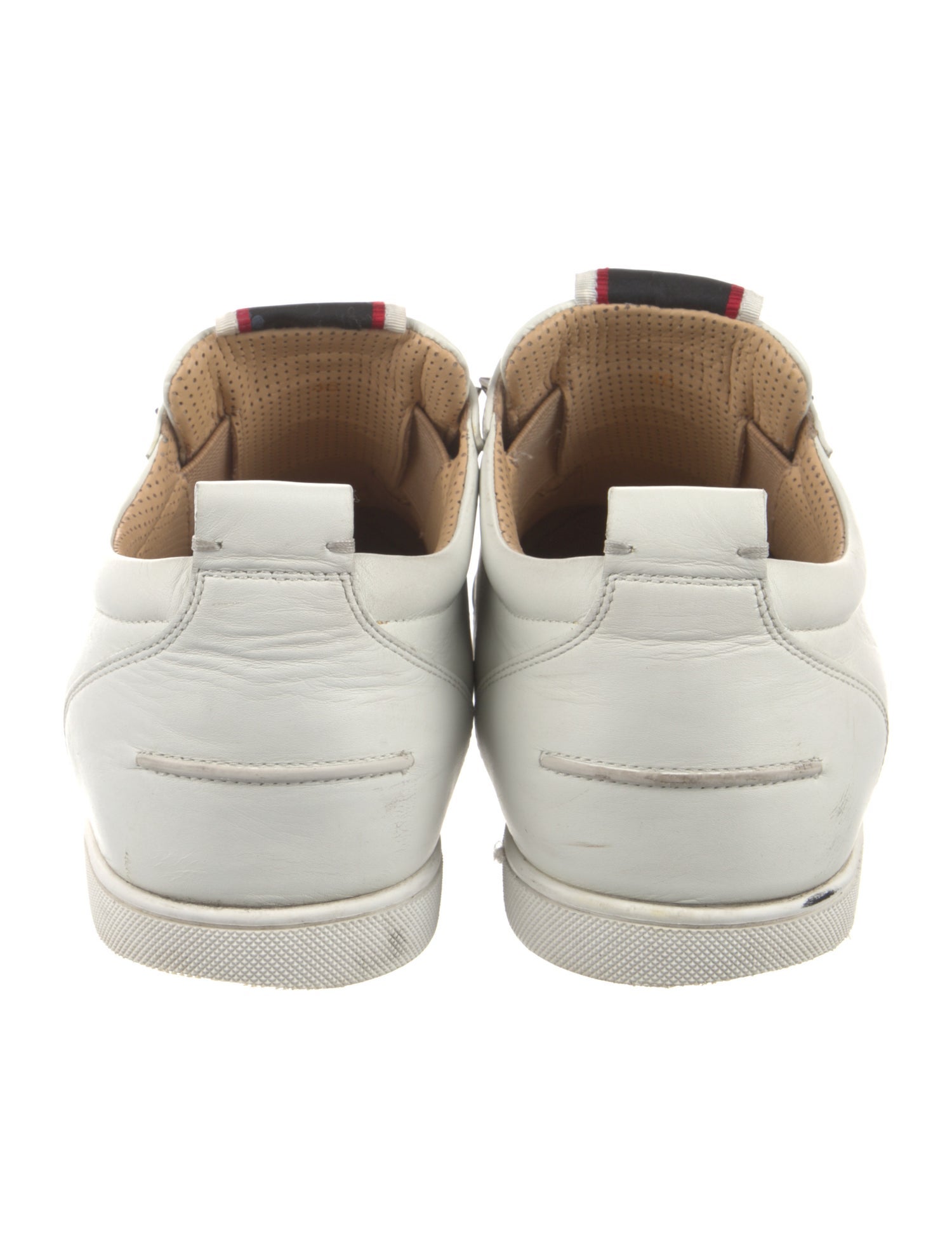 Christian Louboutin Spike Accents Leather Sneakers
