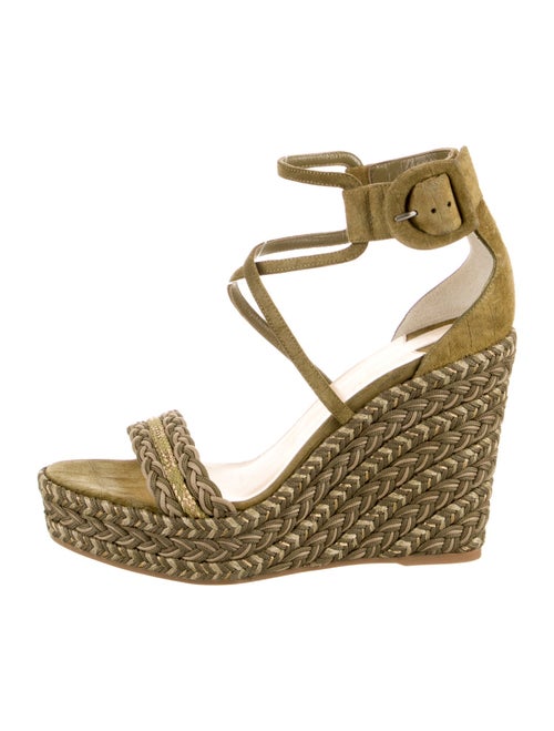 Christian Louboutin Suede Braided Accents Espadrilles