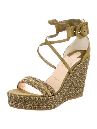 Christian Louboutin Suede Braided Accents Espadrilles