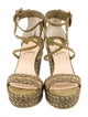 Christian Louboutin Suede Braided Accents Espadrilles