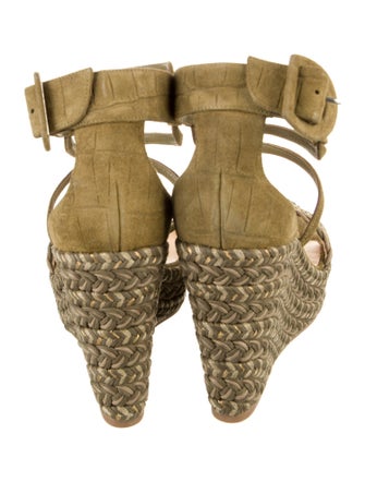 Christian Louboutin Suede Braided Accents Espadrilles