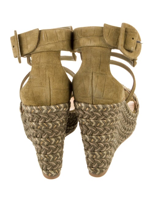 Christian Louboutin Suede Braided Accents Espadrilles