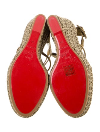 Christian Louboutin Suede Braided Accents Espadrilles