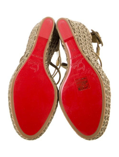 Christian Louboutin Suede Braided Accents Espadrilles