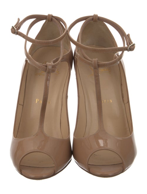Christian Louboutin Patent Leather T-Strap Pumps