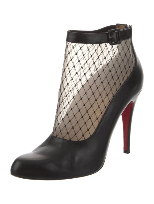 Christian Louboutin Leather Mesh Accents Boots