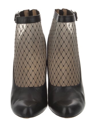 Christian Louboutin Leather Mesh Accents Boots