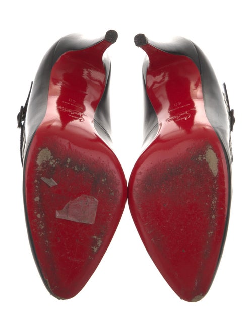 Christian Louboutin Leather Mesh Accents Boots