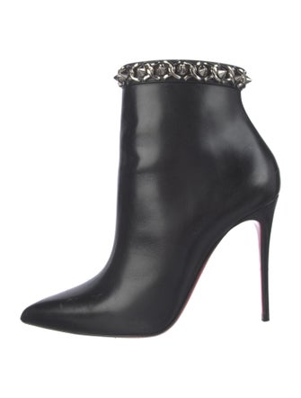 Christian Louboutin Spike Accents Leather Boots
