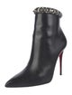 Christian Louboutin Spike Accents Leather Boots