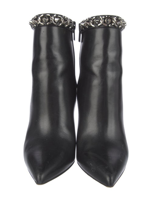 Christian Louboutin Spike Accents Leather Boots