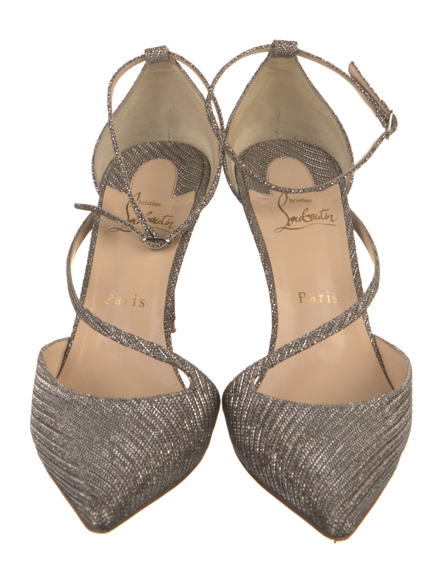 Christian Louboutin Glitter D'Orsay Pumps