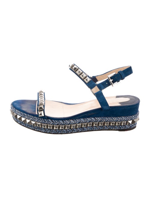 Christian Louboutin Suede Studded Accents Espadrilles