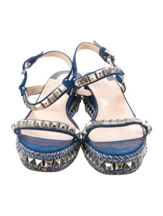 Christian Louboutin Suede Studded Accents Espadrilles