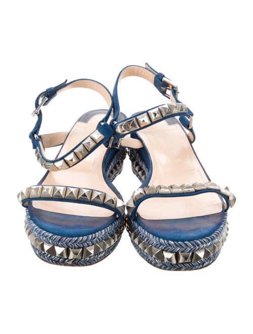 Christian Louboutin Suede Studded Accents Espadrilles