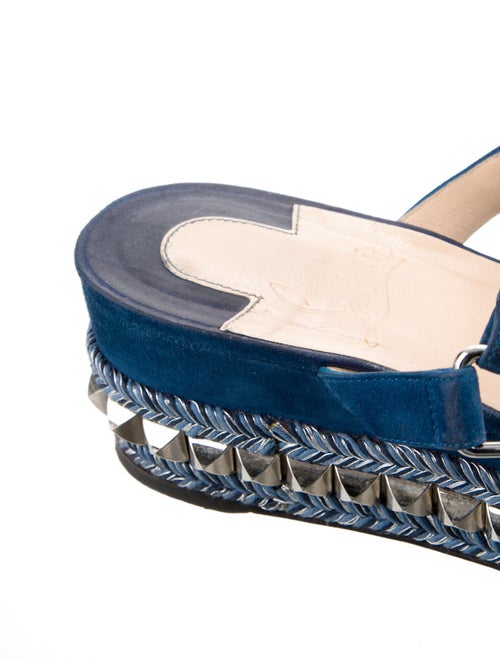Christian Louboutin Suede Studded Accents Espadrilles