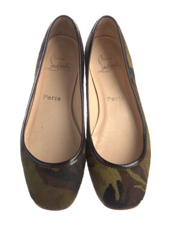 Christian Louboutin Ponyhair Camouflage Print Ballet Flats