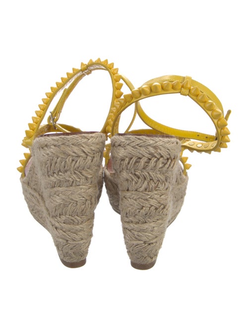 Christian Louboutin Spike Accents Patent Leather Espadrilles