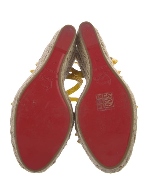 Christian Louboutin Spike Accents Patent Leather Espadrilles