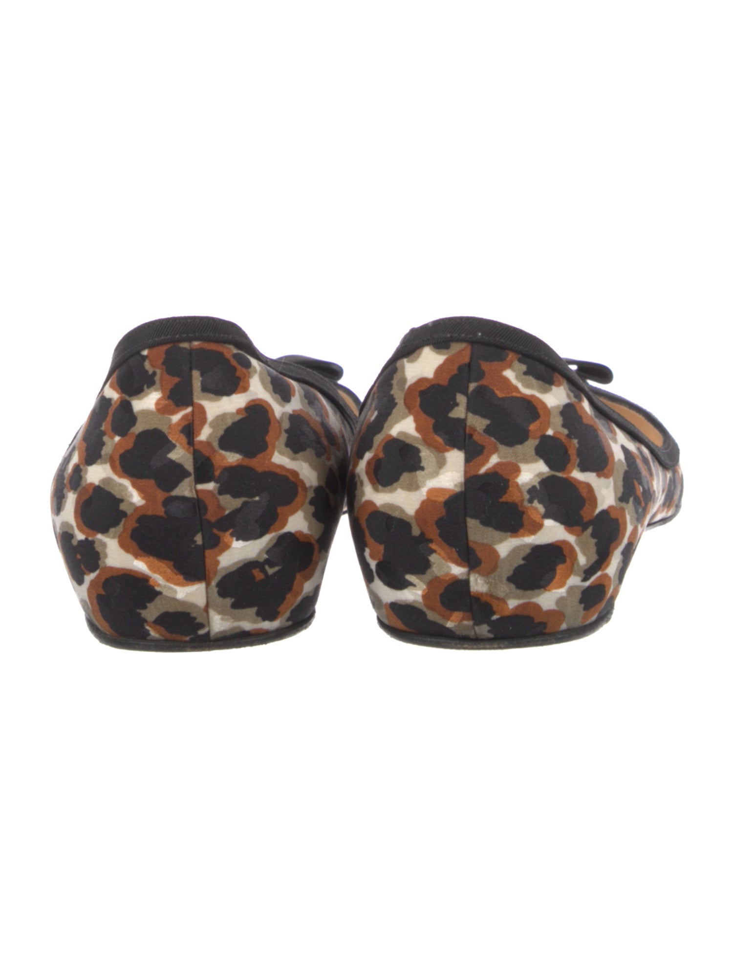 Christian Louboutin Animal Print Bow Accents Flats