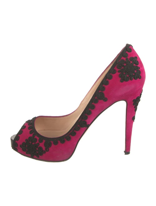 Christian Louboutin Suede Patterned Pumps