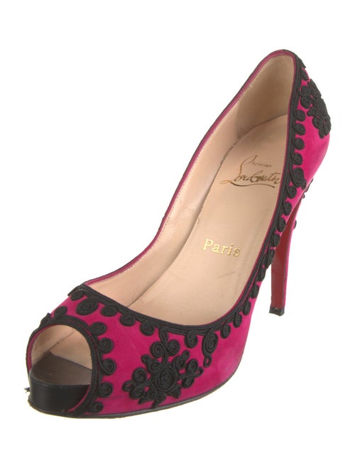 Christian Louboutin Suede Patterned Pumps