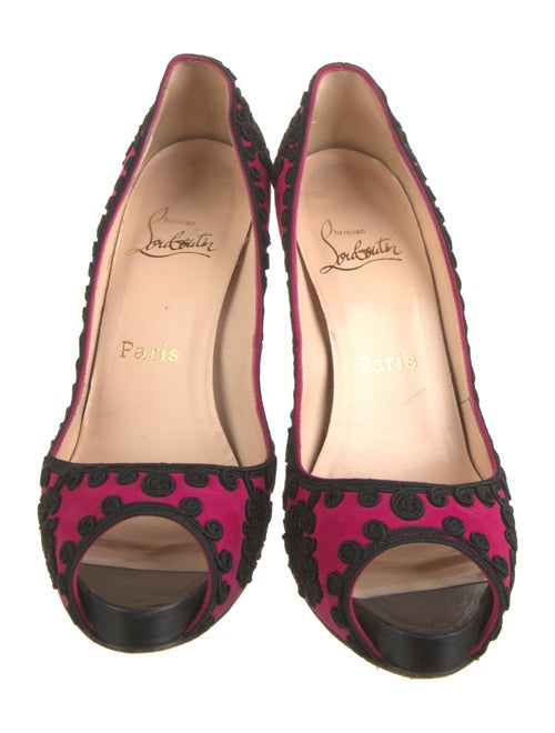 Christian Louboutin Suede Patterned Pumps