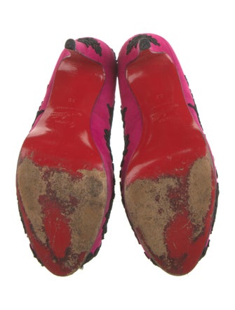 Christian Louboutin Suede Patterned Pumps