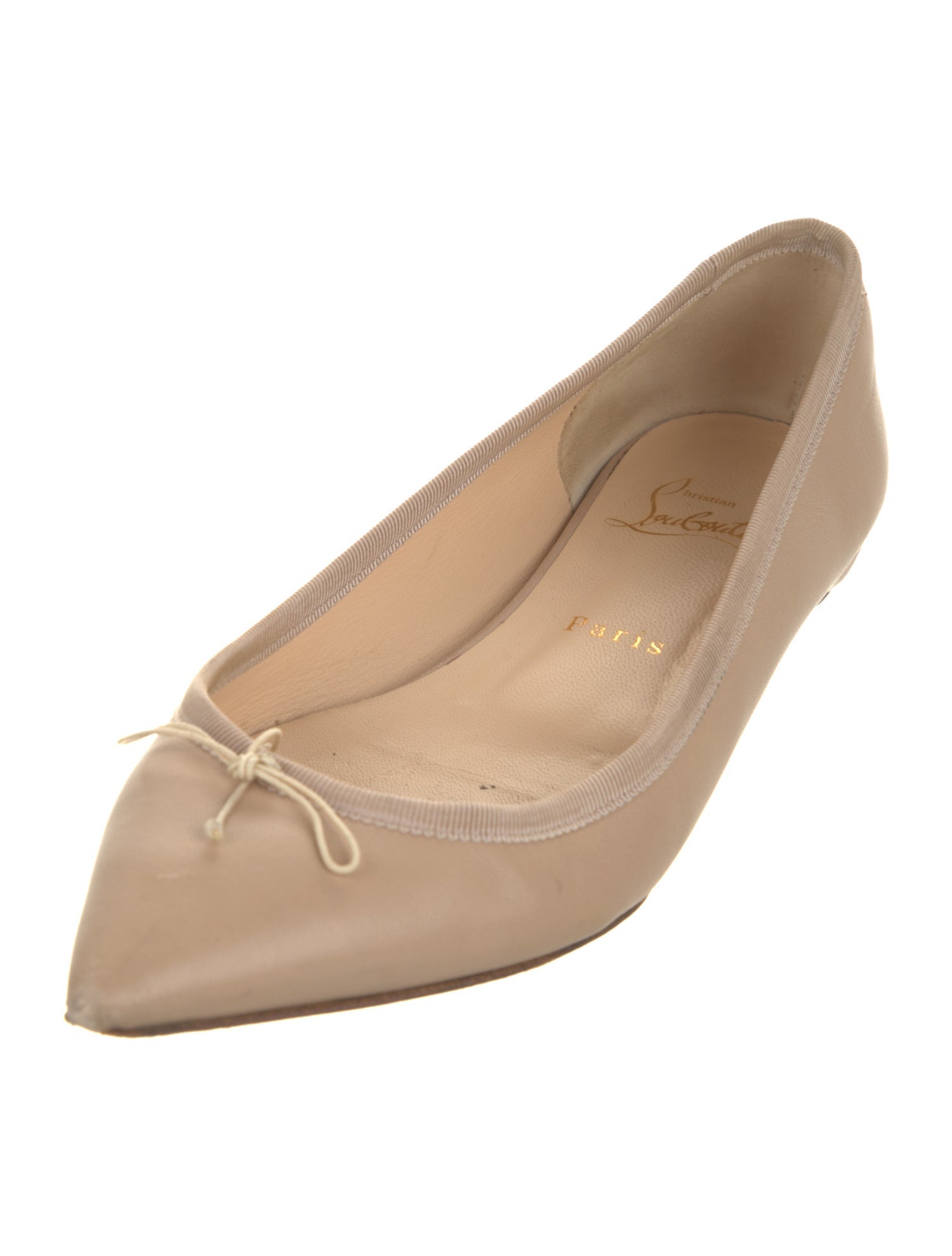 Christian Louboutin Spike Accents Leather Ballet Flats