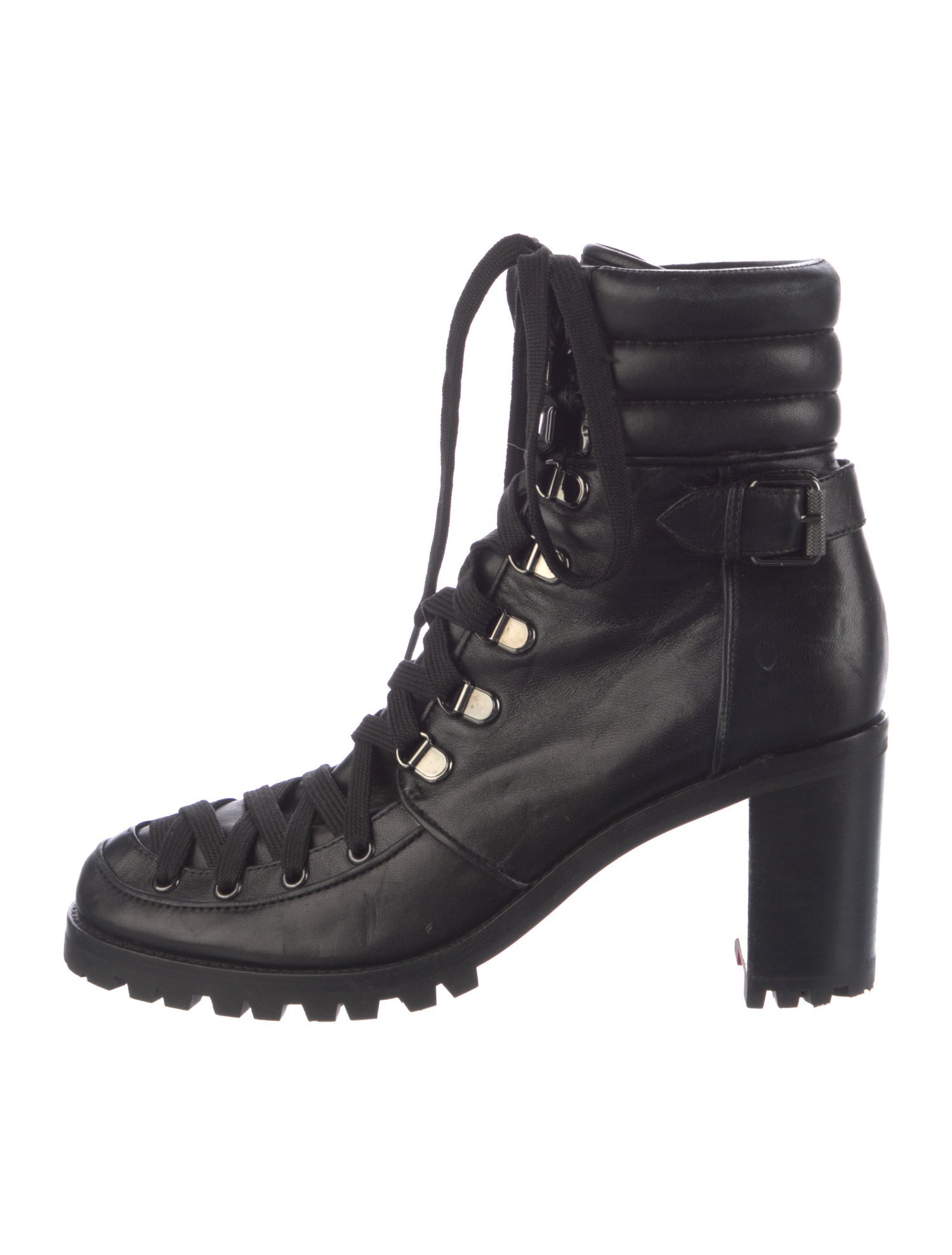 Christian Louboutin Leather Combat Boots