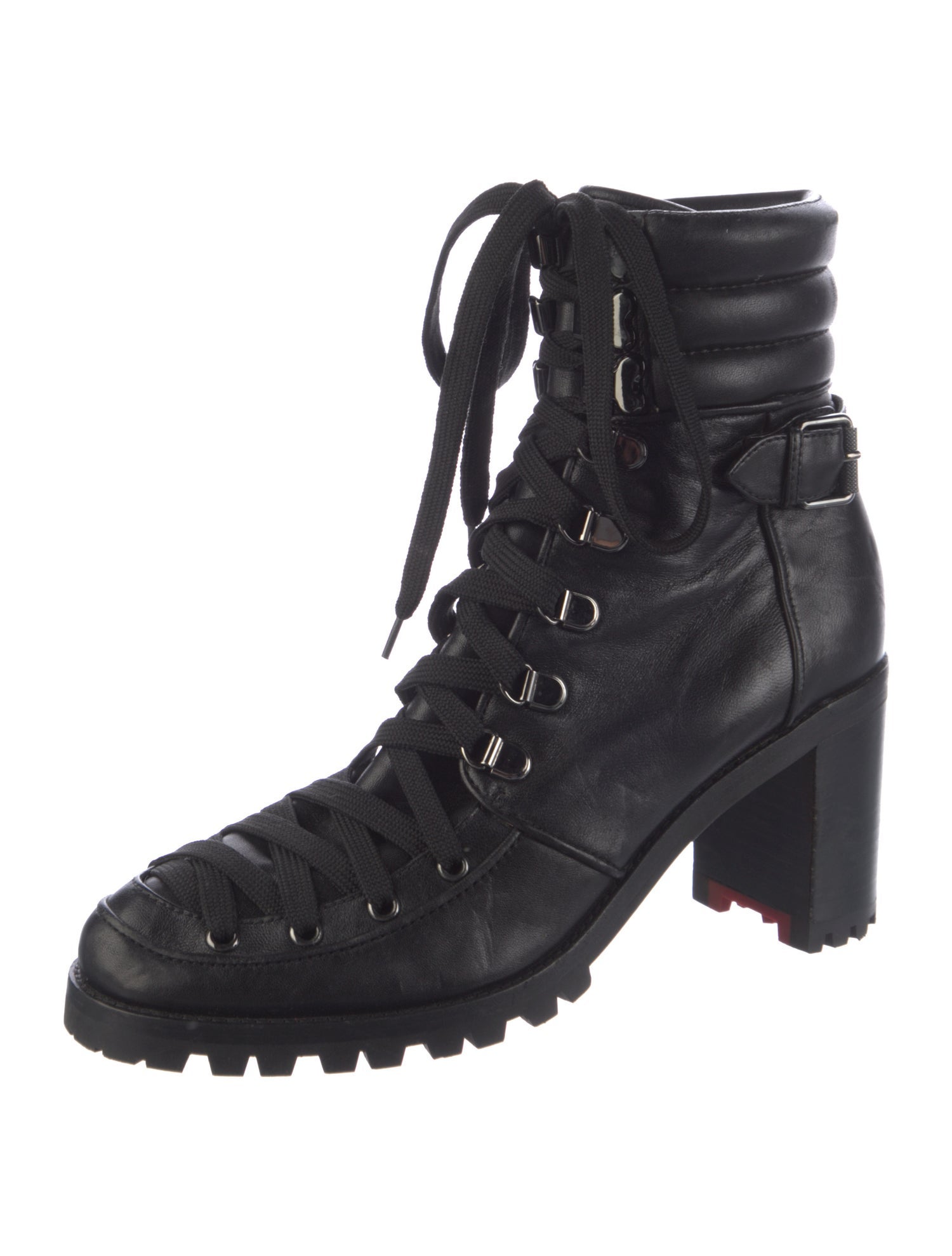 Christian Louboutin Leather Combat Boots