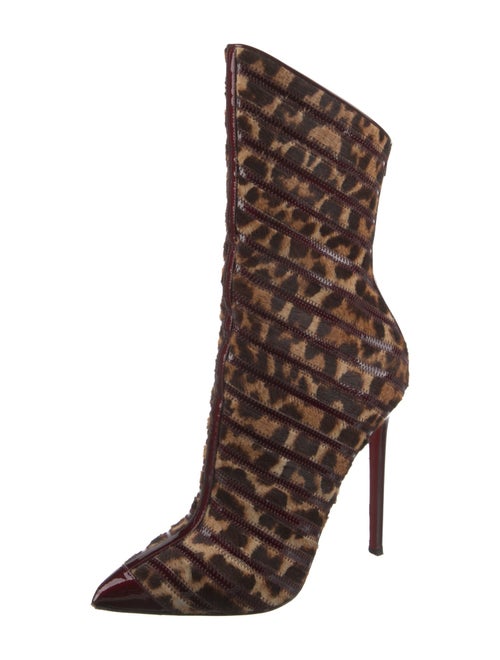 Christian Louboutin Ponyhair Animal Print Sock Boots