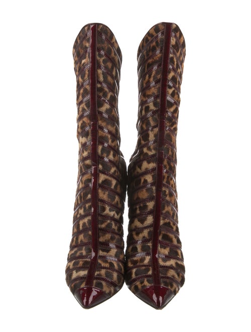 Christian Louboutin Ponyhair Animal Print Sock Boots