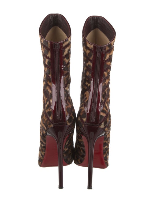 Christian Louboutin Ponyhair Animal Print Sock Boots