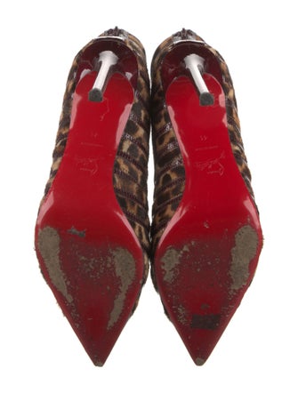 Christian Louboutin Ponyhair Animal Print Sock Boots
