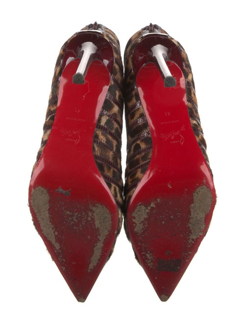 Christian Louboutin Ponyhair Animal Print Sock Boots