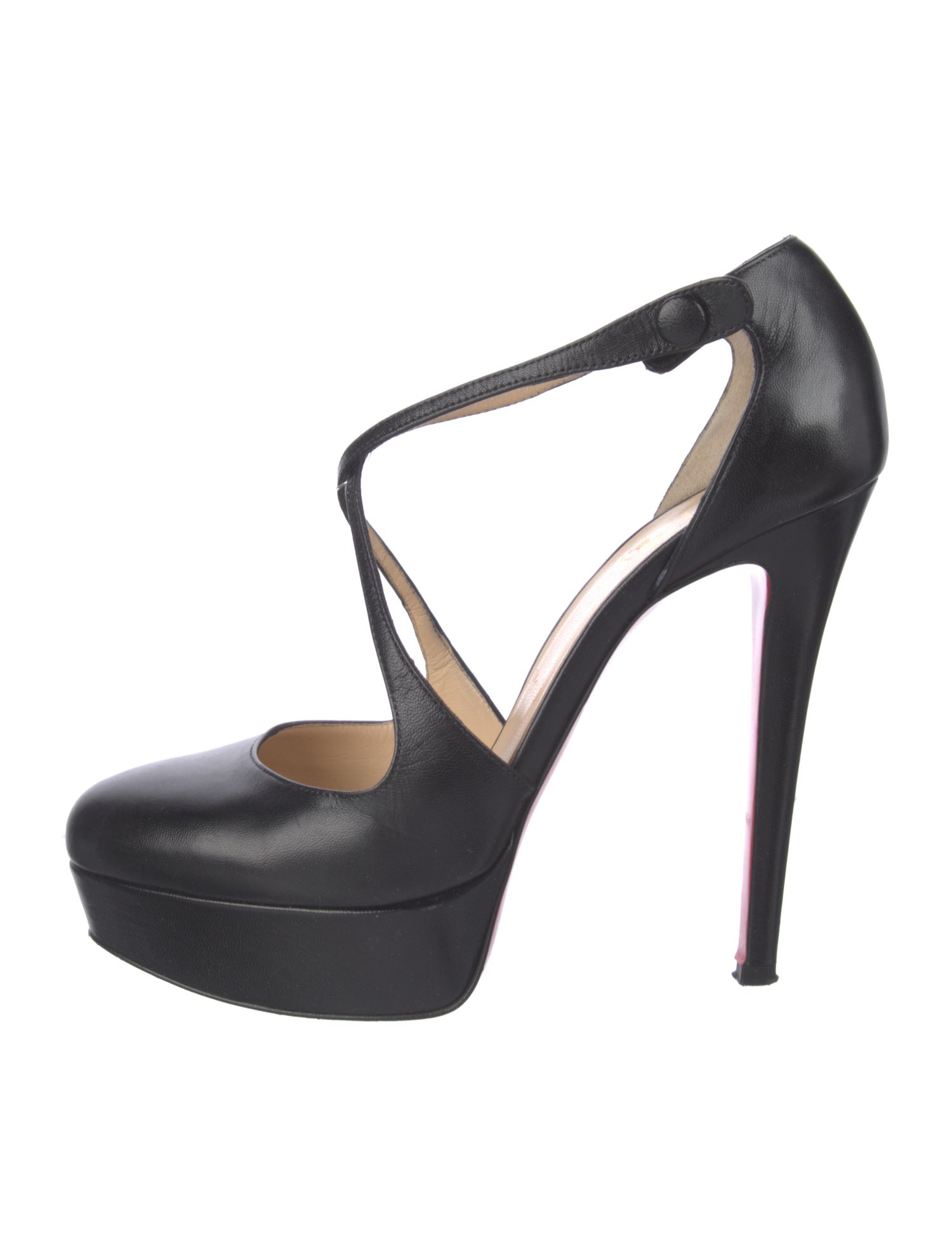 Christian Louboutin Borghese Leather T-Strap Pumps
